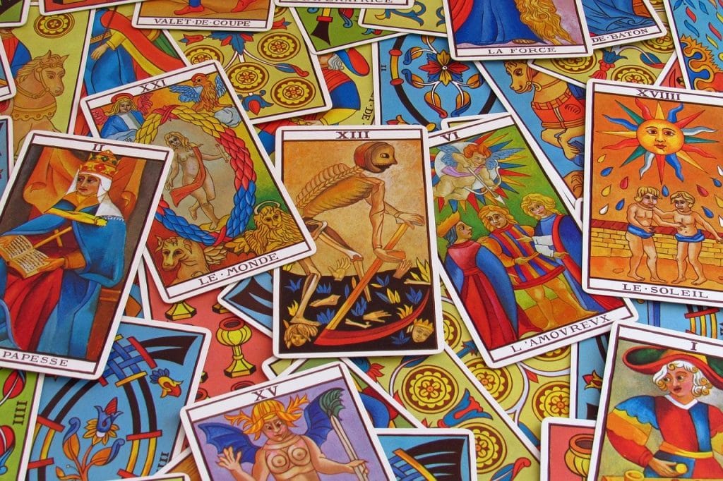 Une sélection de cartes de tarot